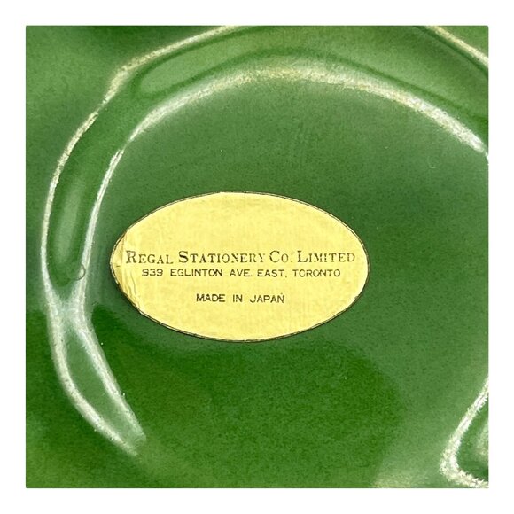 Vintage Ceramic Avocado Green Deviled Egg Plate Platter Japan MCM - Picture 4 of 6